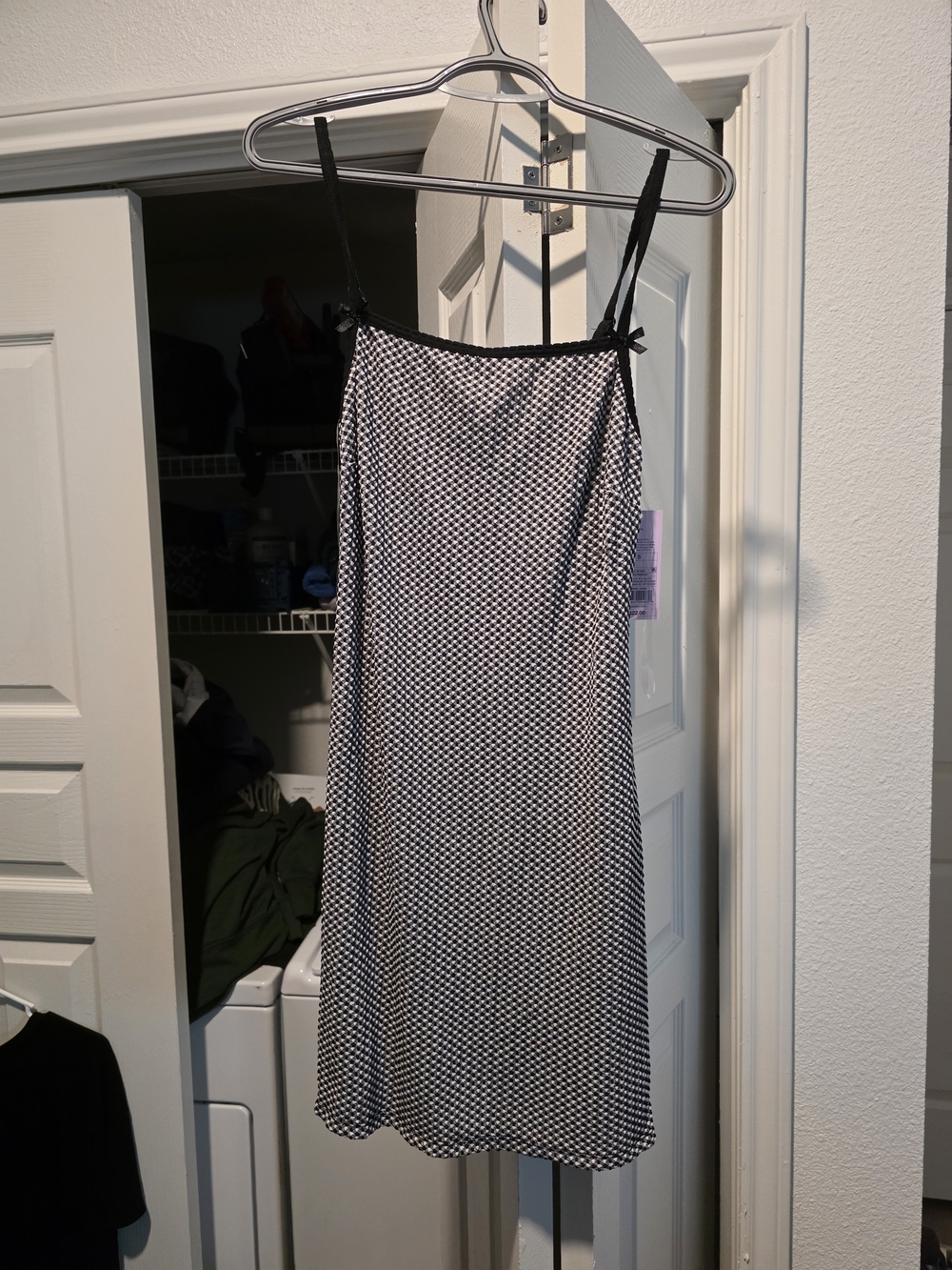 wild fable Black & White Textured Slip Dress